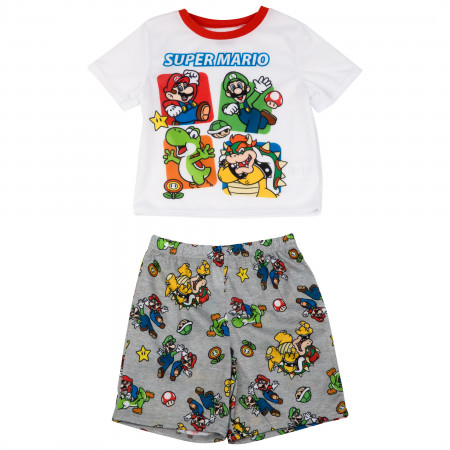 Super Mario Bros. Character Select Boy's 2-Piece Pajama Set